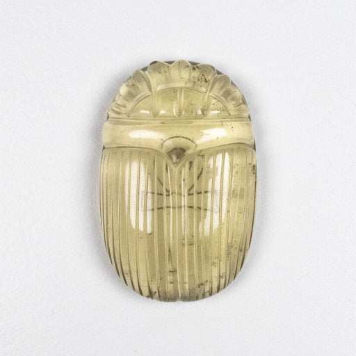 Libyan Desert Glass Scarab Gemstone Carving 29.55 g 49x32mm - InnerVision Crystals