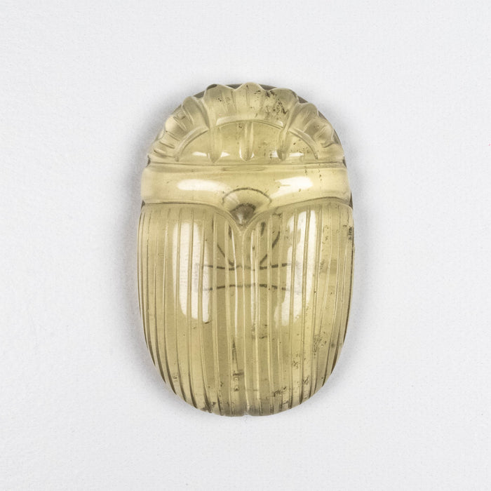 Libyan Desert Glass Scarab Gemstone Carving 29.55 g 49x32mm - InnerVision Crystals