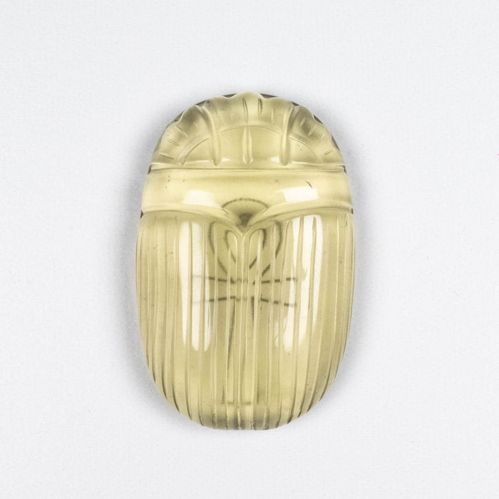 Libyan Desert Glass Scarab Gemstone Carving 29.56 g 49x32mm - InnerVision Crystals