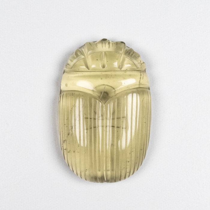 Libyan Desert Glass Scarab Gemstone Carving 29.76 g 49x32mm - InnerVision Crystals