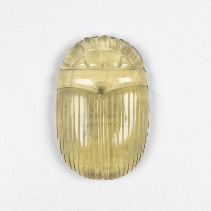 Libyan Desert Glass Scarab Gemstone Carving 29.83 g 49x32mm - InnerVision Crystals