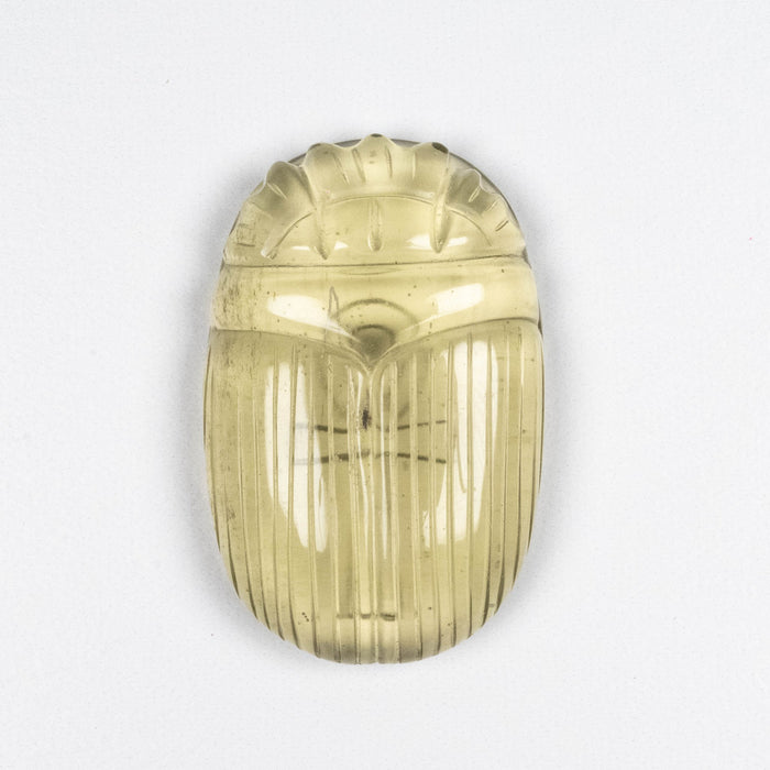Libyan Desert Glass Scarab Gemstone Carving 29.96 g 49x32mm - InnerVision Crystals