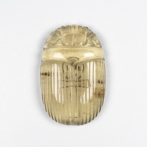 Libyan Desert Glass Scarab Gemstone Carving 30.05 g 50x32mm - InnerVision Crystals