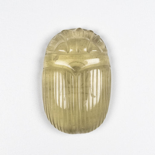 Libyan Desert Glass Scarab Gemstone Carving 30.06 g 49x32mm - InnerVision Crystals