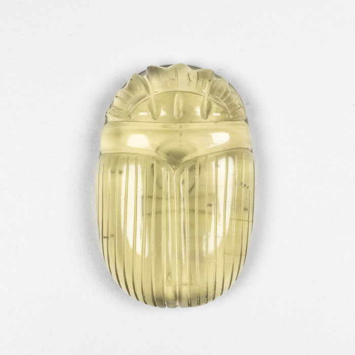 Libyan Desert Glass Scarab Gemstone Carving 31.93 g 50x32mm - InnerVision Crystals