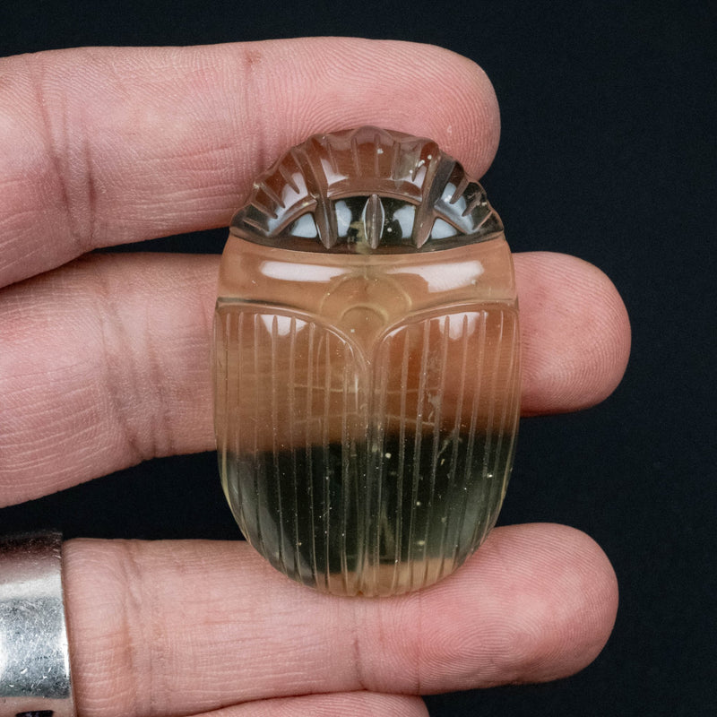 Libyan Desert Glass Scarab Gemstone Scarab 25.31 g 49x32mm - InnerVision Crystals