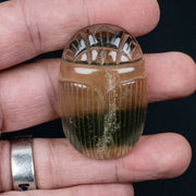 Libyan Desert Glass Scarab Gemstone Scarab 27.83 g 50x32mm - InnerVision Crystals