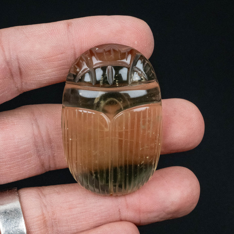 Libyan Desert Glass Scarab Gemstone Scarab 27.97 g 49x32mm - InnerVision Crystals