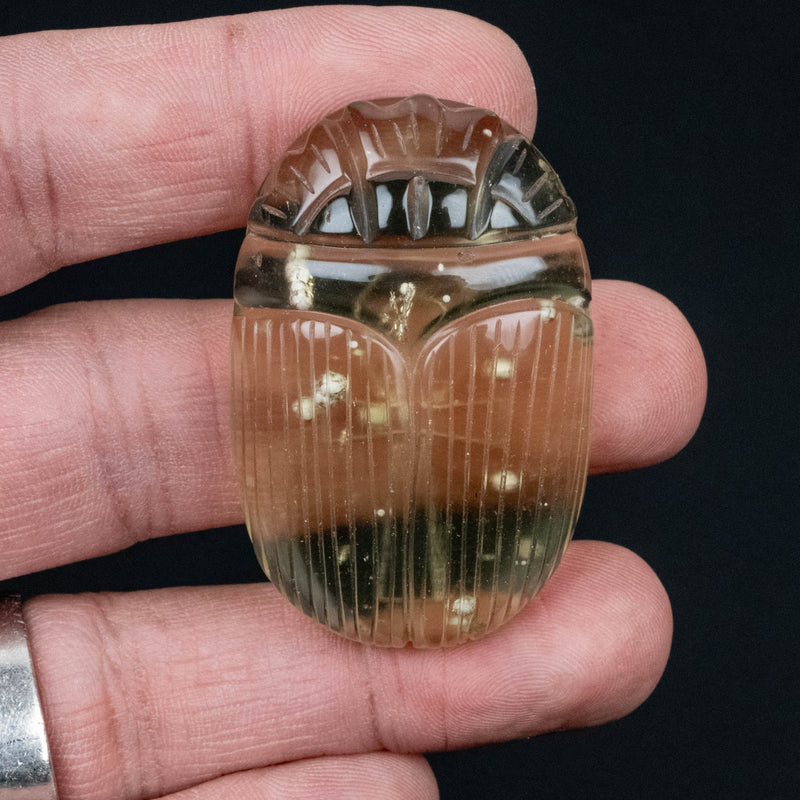 Libyan Desert Glass Scarab Gemstone Scarab 28.02 g 49x32mm - InnerVision Crystals