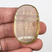 Libyan Desert Glass Scarab Gemstone Scarab 28.12 g 49x32mm - InnerVision Crystals