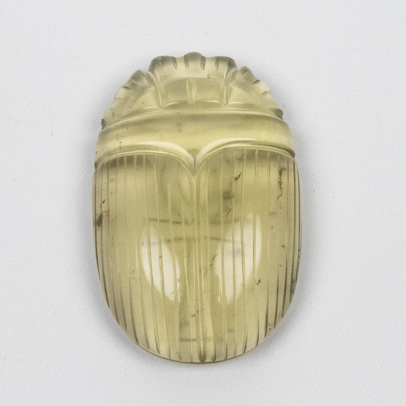 Libyan Desert Glass Scarab Gemstone Scarab 28.37 g 49x32mm - InnerVision Crystals