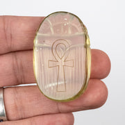 Libyan Desert Glass Scarab Gemstone Scarab 28.38 g 49x32mm - InnerVision Crystals