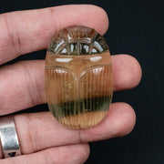 Libyan Desert Glass Scarab Gemstone Scarab 28.53 g 49x32mm - InnerVision Crystals