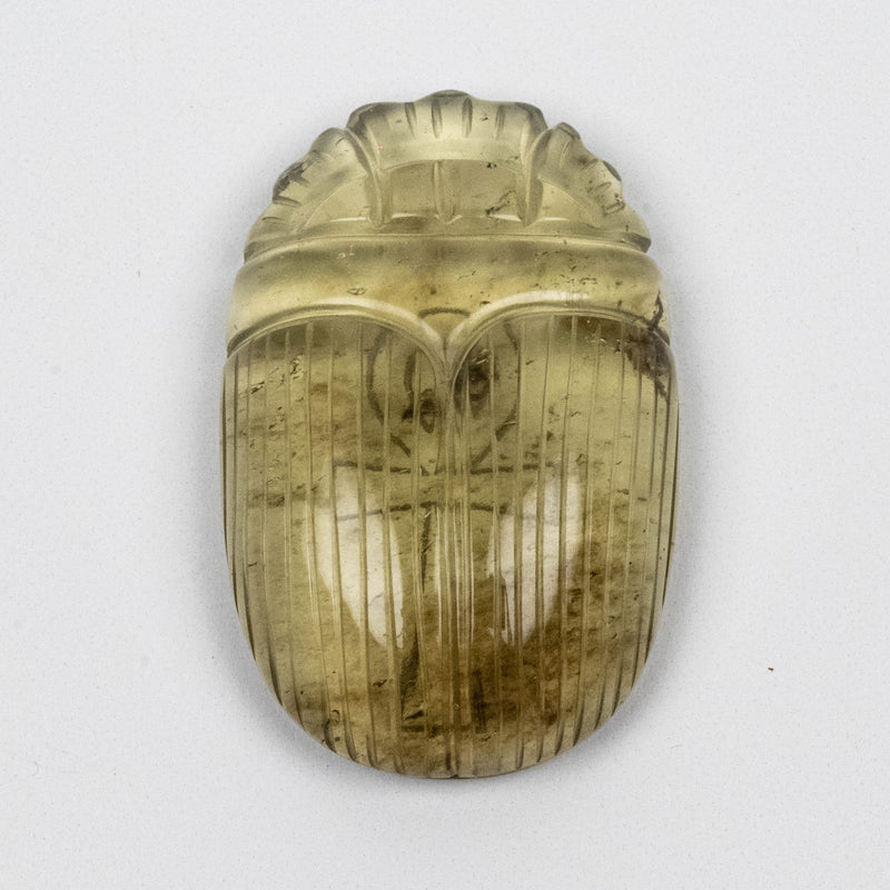 Libyan Desert Glass Scarab Gemstone Scarab 28.55 g 50x32mm - InnerVision Crystals