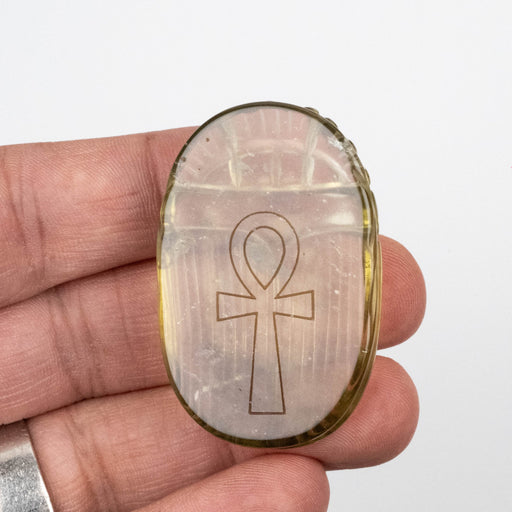 Libyan Desert Glass Scarab Gemstone Scarab 28.55 g 50x32mm - InnerVision Crystals