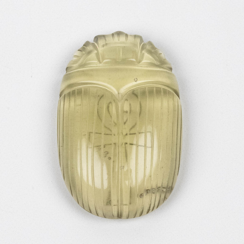 Libyan Desert Glass Scarab Gemstone Scarab 28.60 g 50x32mm - InnerVision Crystals