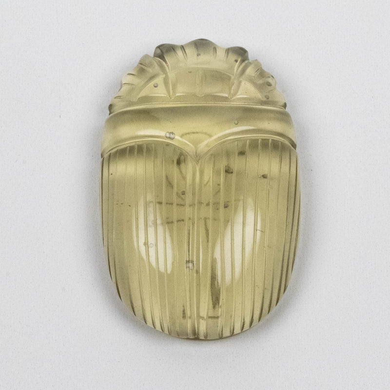 Libyan Desert Glass Scarab Gemstone Scarab 28.86 g 50x32mm - InnerVision Crystals
