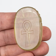 Libyan Desert Glass Scarab Gemstone Scarab 29.21 g 50x32mm - InnerVision Crystals