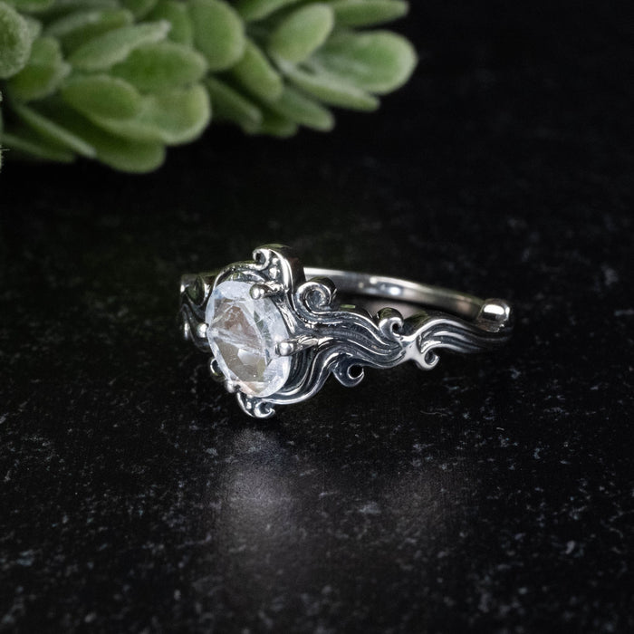Madagascar Moonstone Ring 7x5mm Size 7 - InnerVision Crystals