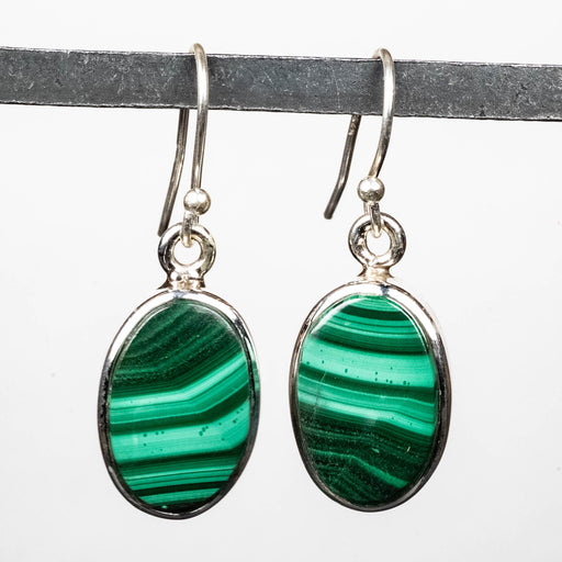 Malachite Earrings 17x10mm .925 Silver - InnerVision Crystals