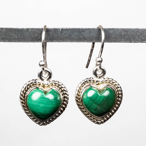 Malachite Earrings 9mm .925 Silver - InnerVision Crystals