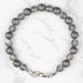 Meteorite + Labradorite Bead Bracelet 8" .925 Silver - InnerVision Crystals