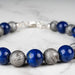Meteorite + Lapis Lazuli Bead Bracelet 8" - InnerVision Crystals