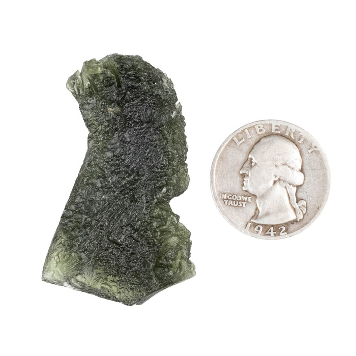 Moldavite 16.05 g 48x28x8mm - InnerVision Crystals