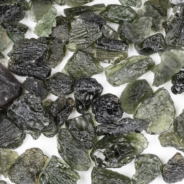 Moldavite 50 Gram Wholeslae Lot | ROUGH / C Grade 0 - 3 grams - InnerVision Crystals