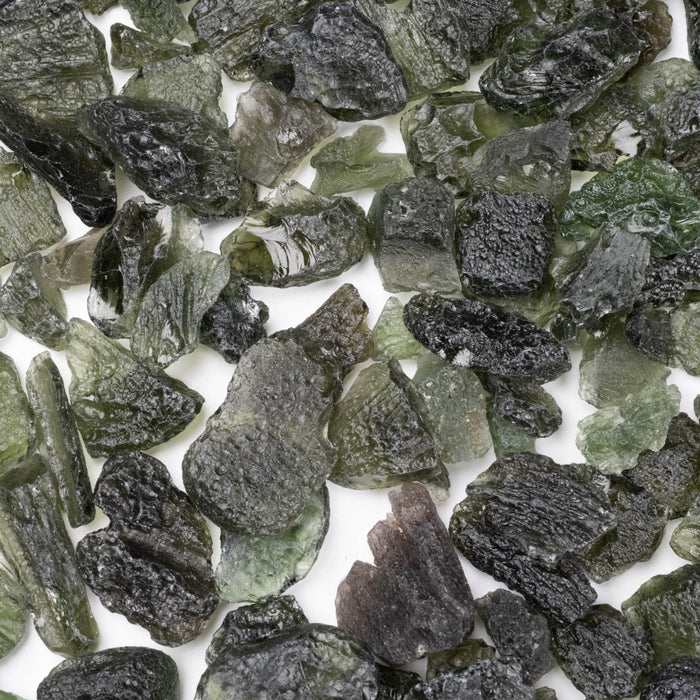 Moldavite 50 Gram Wholeslae Lot | ROUGH / C Grade 0 - 3 grams - InnerVision Crystals
