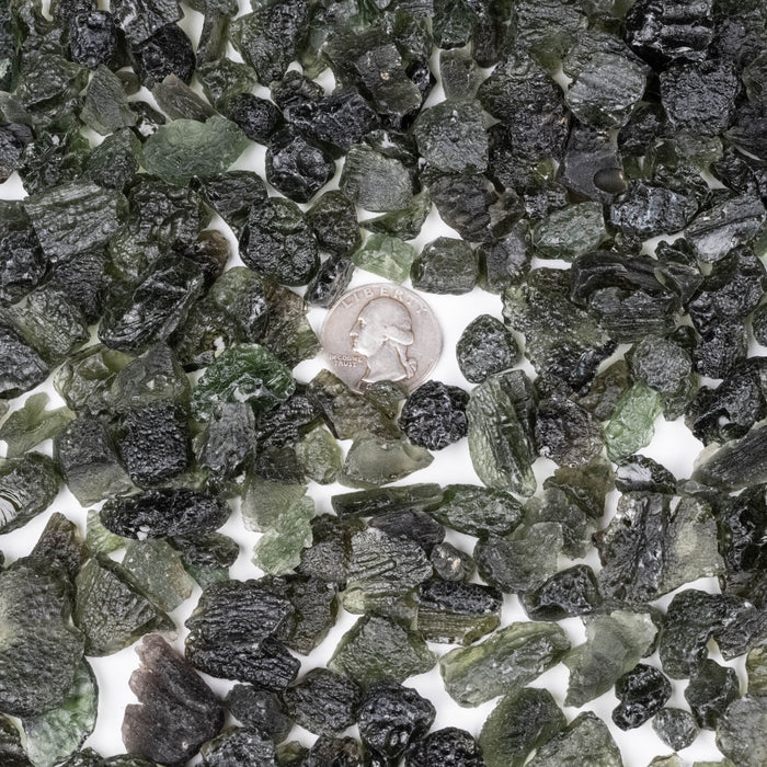 Moldavite 50 Gram Wholeslae Lot | ROUGH / C Grade 0 - 3 grams - InnerVision Crystals