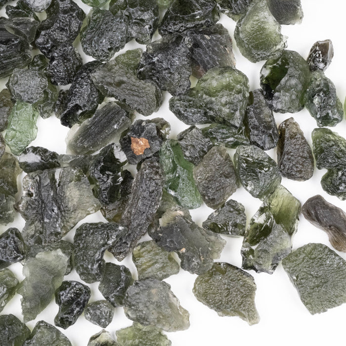 Moldavite 50 Gram Wholeslae Lot | ROUGH / C Grade 0 - 3 grams - InnerVision Crystals