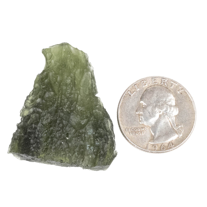 Moldavite 8.65 g 38x31x7mm - InnerVision Crystals