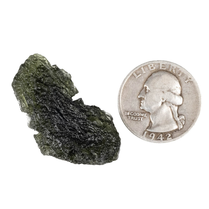 Moldavite 9.75 g 37x20x12mm - InnerVision Crystals