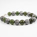 Moldavite + Aletai Meteorite Bead Bracelet 8.25" .925 Silver - InnerVision Crystals