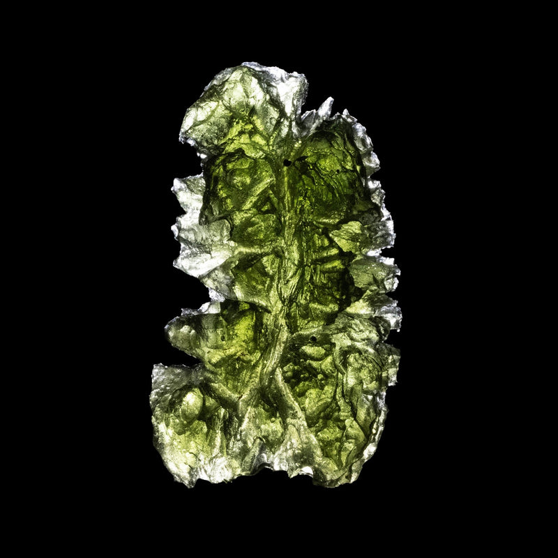 Moldavite Besednice Jezkovna AA 10.36 g 38x21x17mm - InnerVision Crystals
