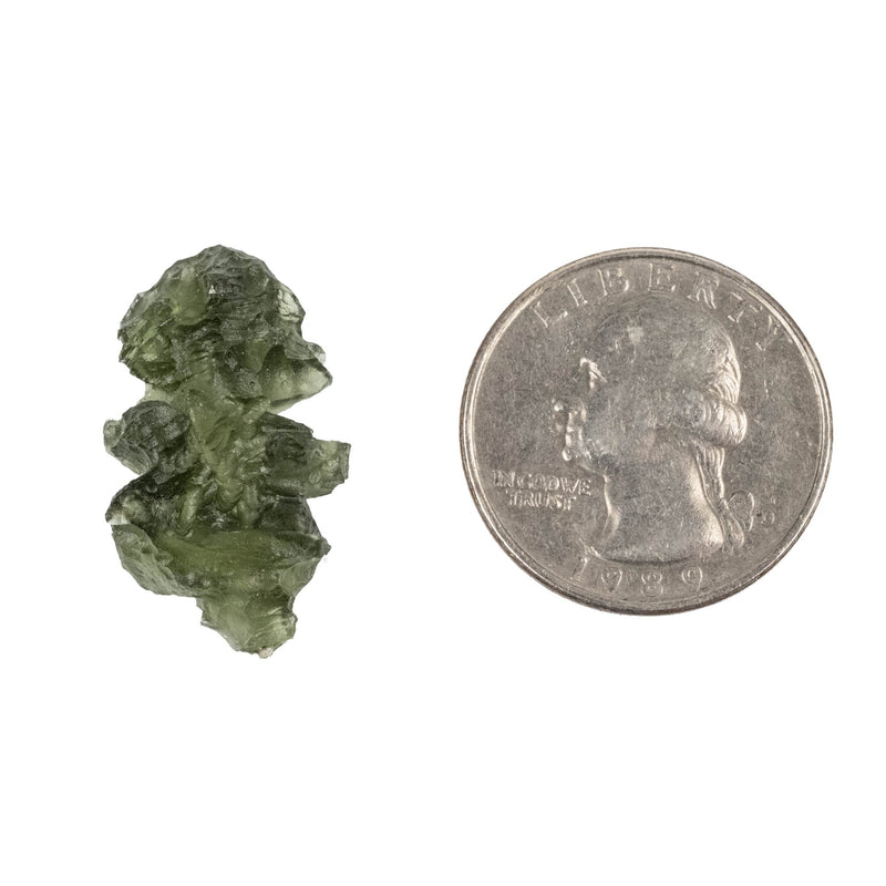 Moldavite Besednice Jezkovna AA 2.43 g 26x15x10mm - InnerVision Crystals