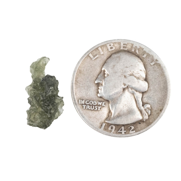 Moldavite Besednice Jezkovna B Grade 0.83 g 17x10x8mm - InnerVision Crystals