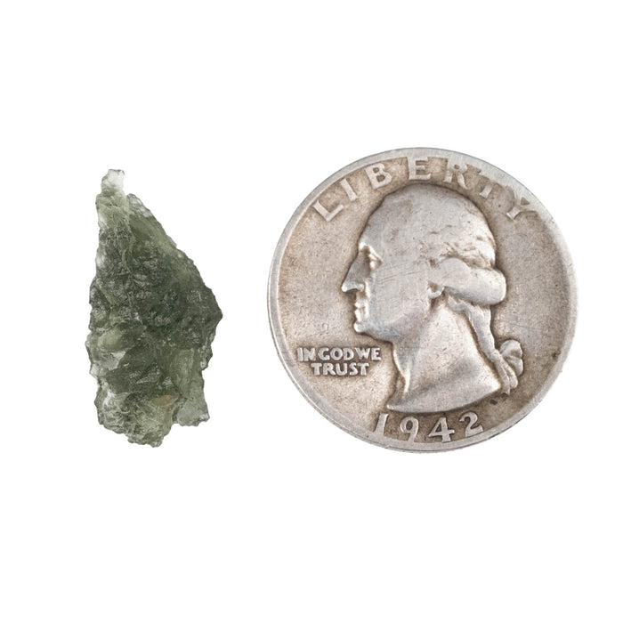 Moldavite Besednice Jezkovna B Grade 1.27 g 20x11x7mm - InnerVision Crystals