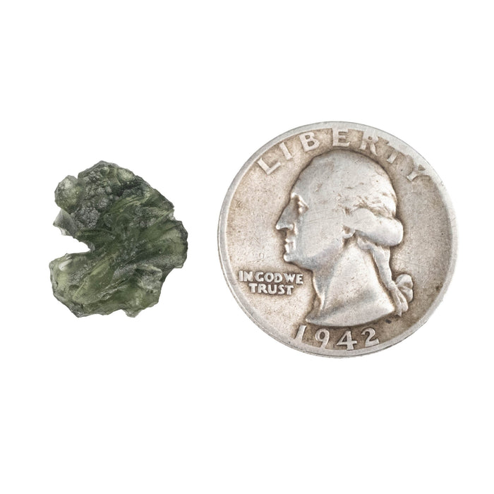 Moldavite Besednice Jezkovna B Grade 1.36 g 15x13x8mm - InnerVision Crystals