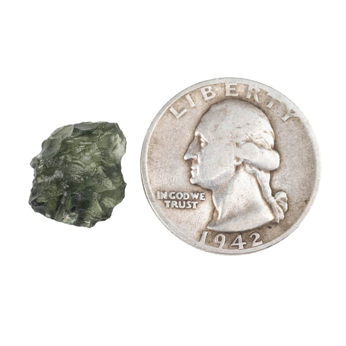 Moldavite Besednice Jezkovna B Grade 1.37 g 14x12x8mm - InnerVision Crystals