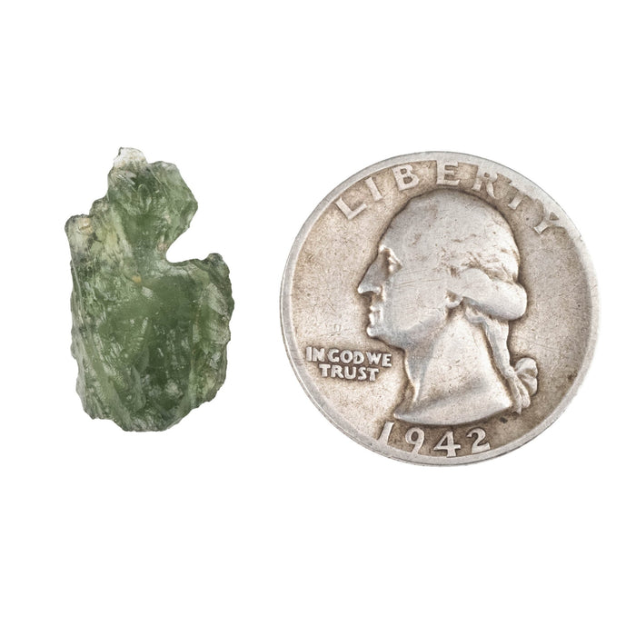 Moldavite Besednice Jezkovna B Grade 1.47 g 21x12x6mm - InnerVision Crystals