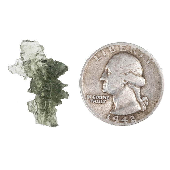 Moldavite Besednice Jezkovna B Grade 1.56 g 24x14x12mm - InnerVision Crystals