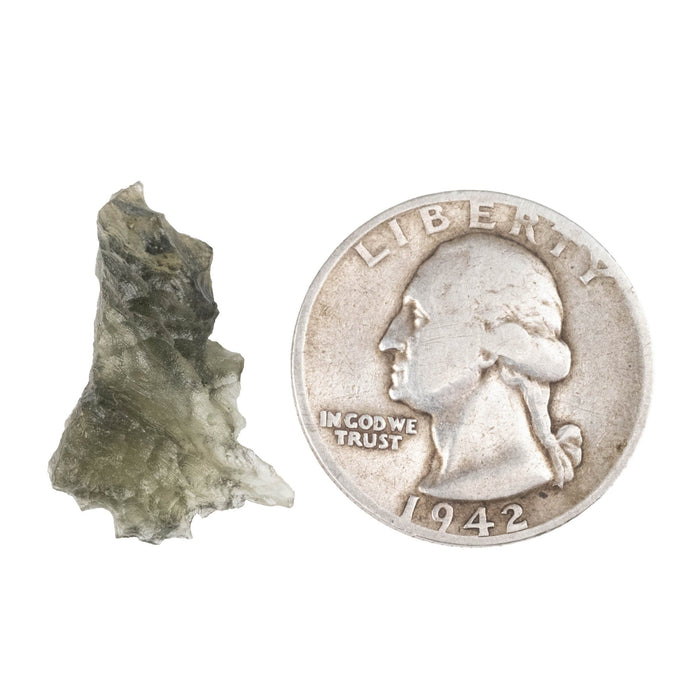 Moldavite Besednice Jezkovna B Grade 1.57 g 23x16x12mm - InnerVision Crystals