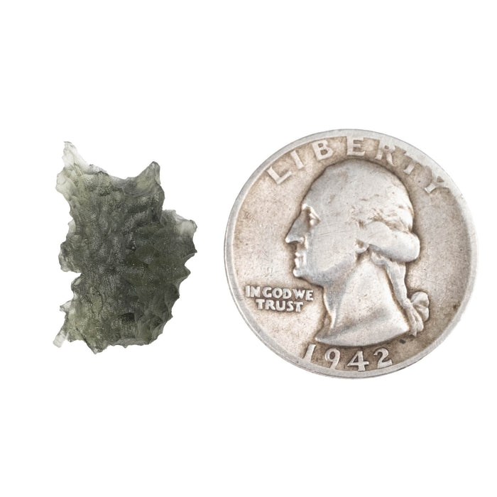 Moldavite Besednice Jezkovna B Grade 1.69 g 19x13x10mm - InnerVision Crystals