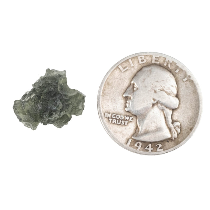 Moldavite Besednice Jezkovna B Grade 1.77 g 15x13x12mm - InnerVision Crystals