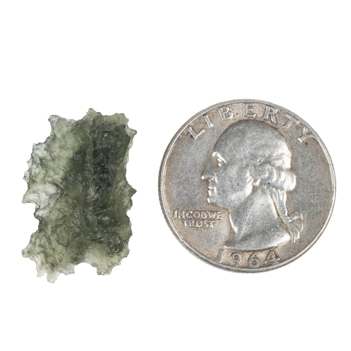 Moldavite Besednice Jezkovna B Grade 1.77 g 24x14x8mm - InnerVision Crystals