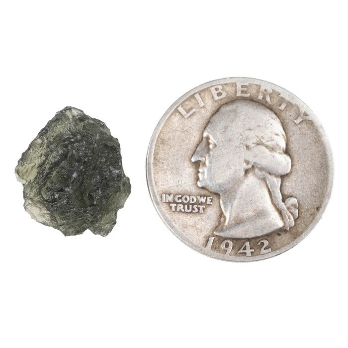 Moldavite Besednice Jezkovna B Grade 1.82 g 16x13x8mm - InnerVision Crystals