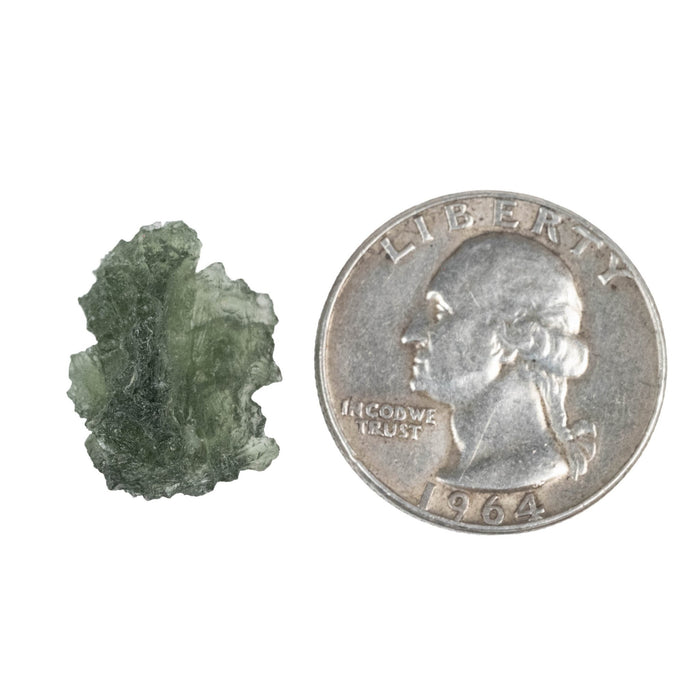 Moldavite Besednice Jezkovna B Grade 1.82 g 19x14x11mm - InnerVision Crystals