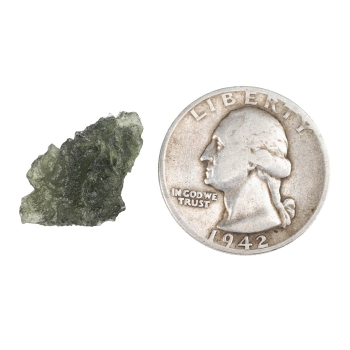 Moldavite Besednice Jezkovna B Grade 1.83 g 21x13x9mm - InnerVision Crystals